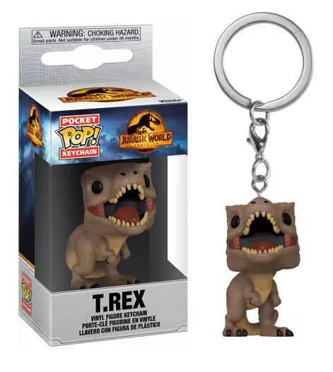 Porte-clés T-Rex Jurassic Park Pocket Pop officiel