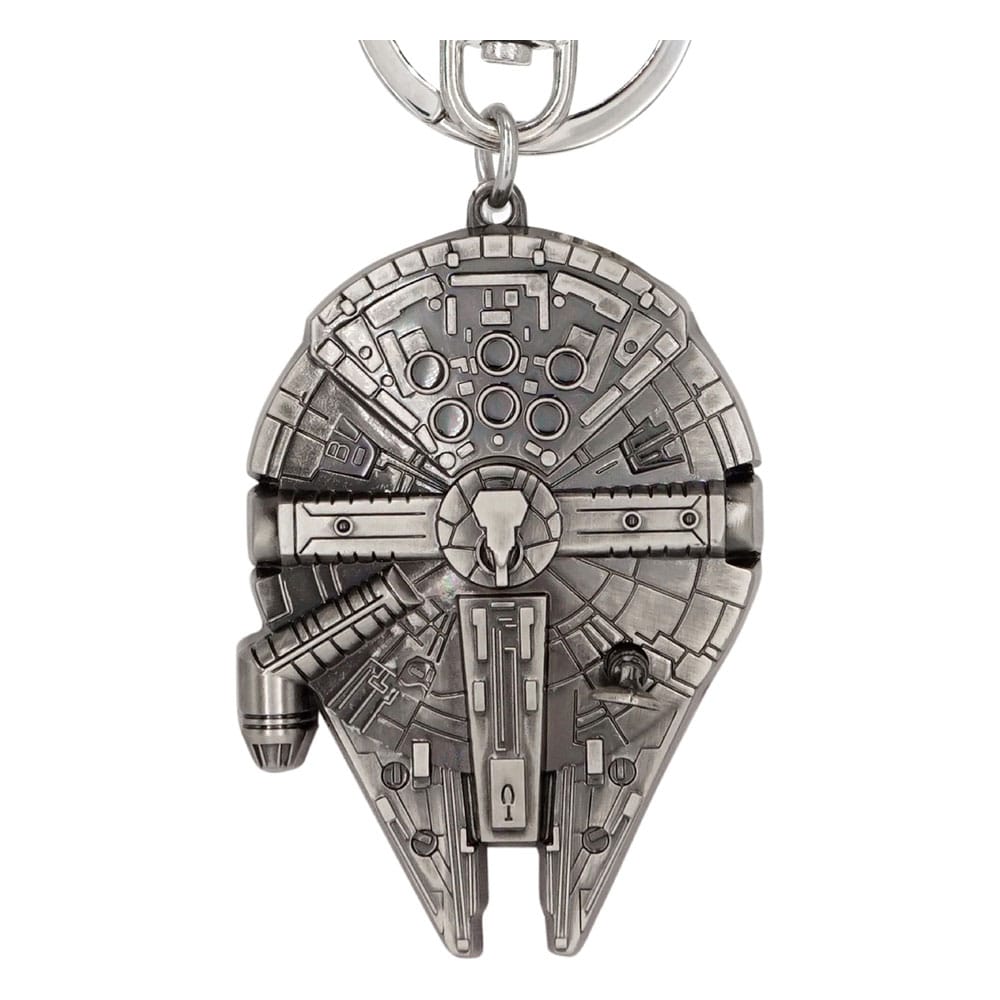 Porte-clés Faucon Millenium en métal pour fans de Star Wars