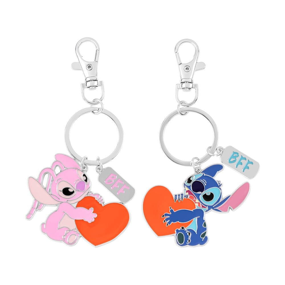 Porte-clés Stitch & Angel en duo, parfaits BFF