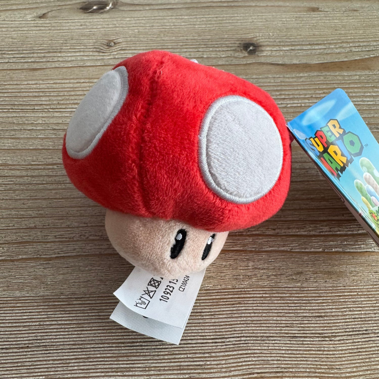 Porte-clés Champignon Rouge Mario en peluche officielle
