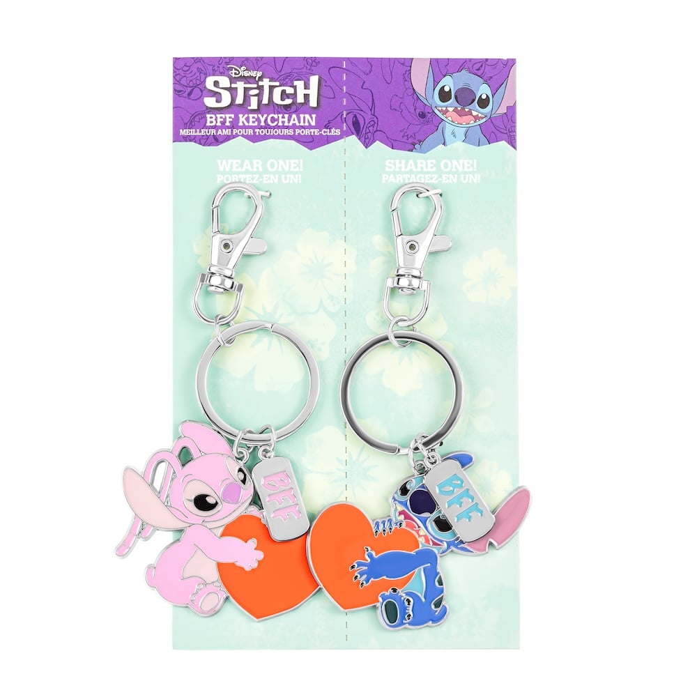 Stitch & Angel – 2 Porte-clés métal – Disney Officiel Disney