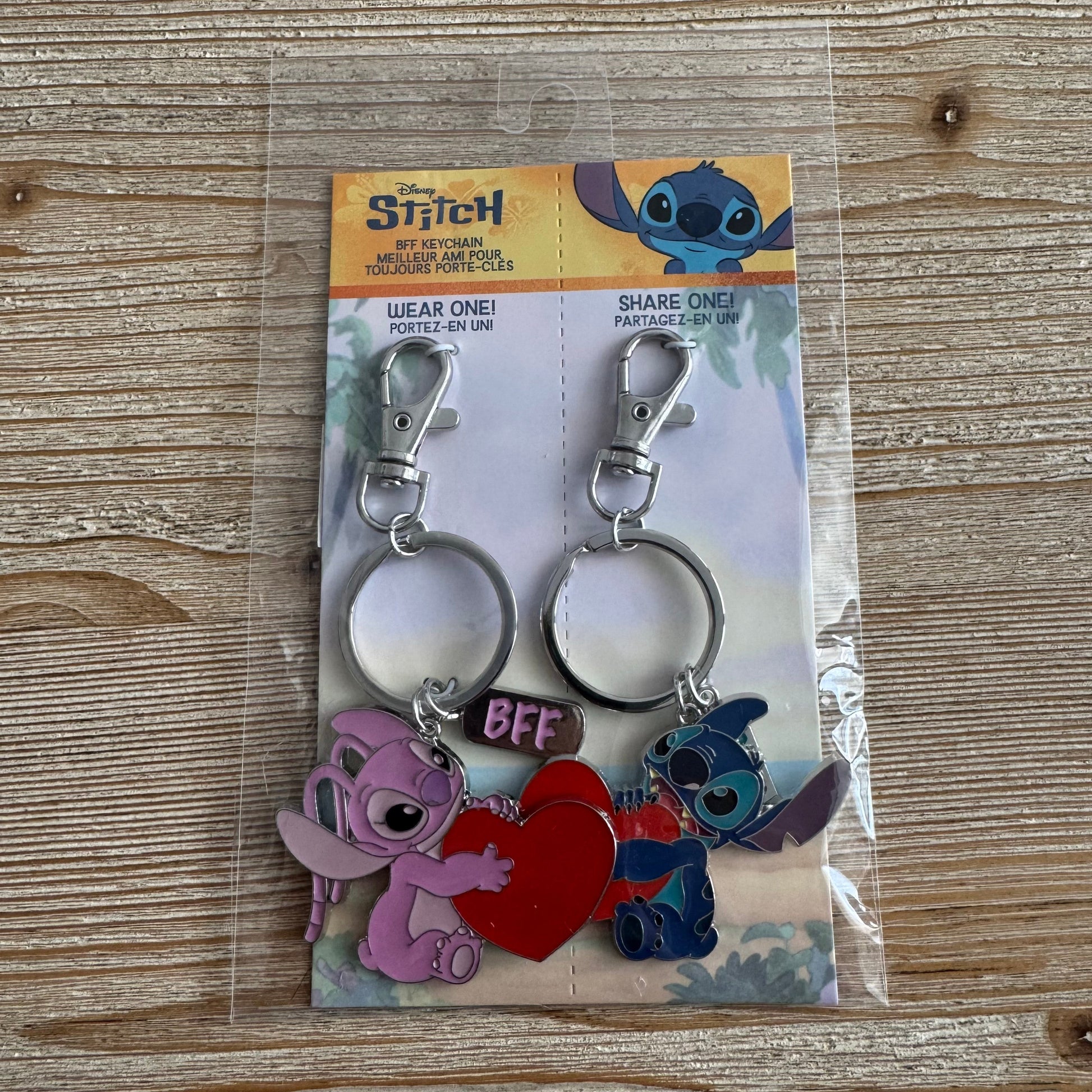 Stitch & Angel – 2 Porte-clés métal – Disney Officiel Disney
