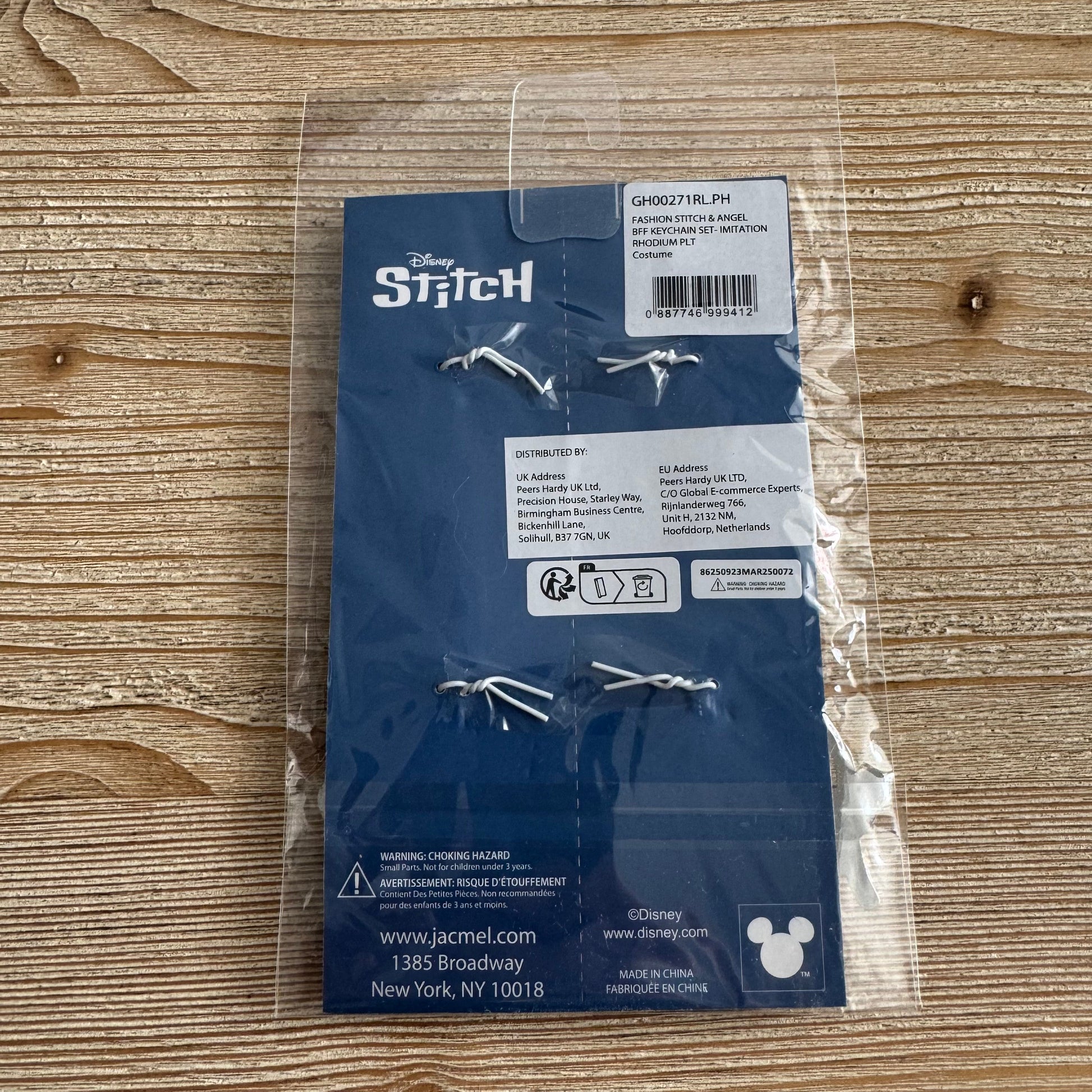 Stitch & Angel – 2 Porte-clés métal – Disney Officiel Disney