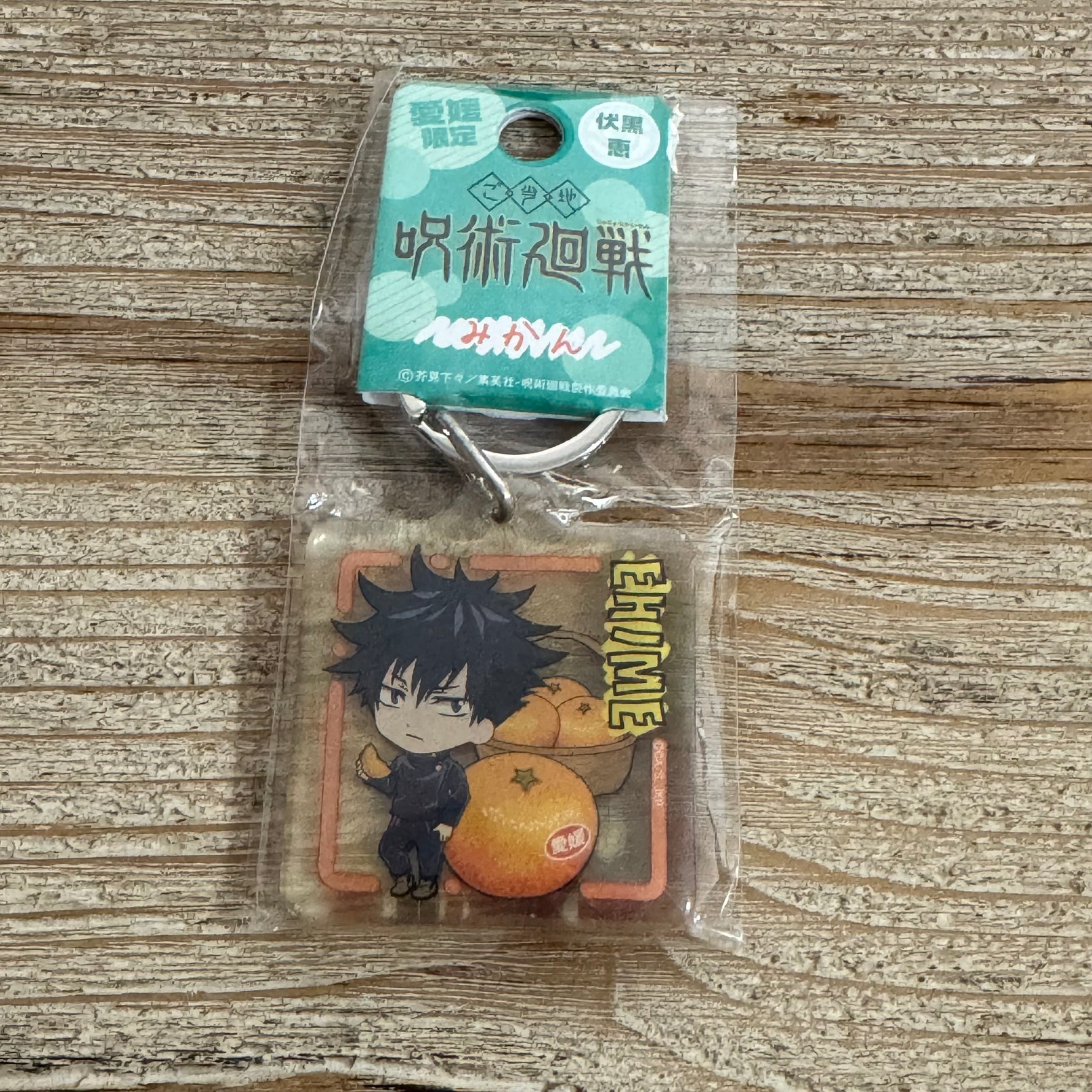 Porte-clés Acrylique Jujutsu Kaisen – Megumi Fushiguro – Édition Limitée Ehime Mandarine – avant