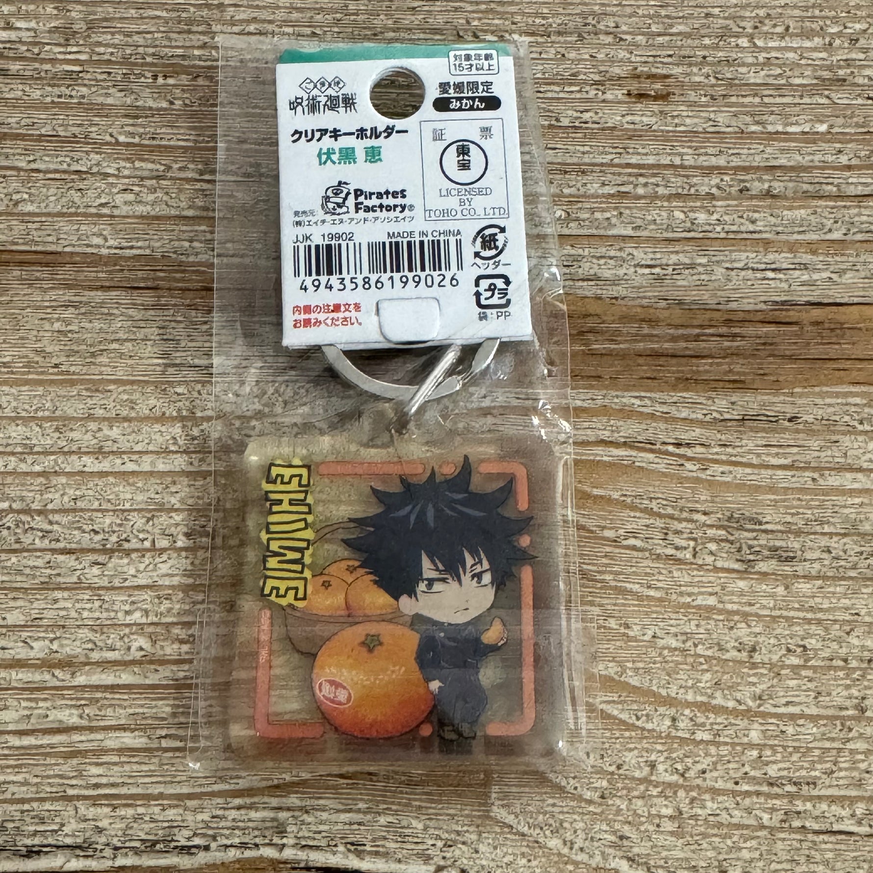 Porte-clés Acrylique Jujutsu Kaisen – Megumi Fushiguro – Édition Limitée Ehime Mandarine – arrière