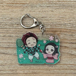 Tanjiro & Nezuko - Porte-clés Acrylique - Demon Slayer Officiel — porte-clés officiel | Minitaku
